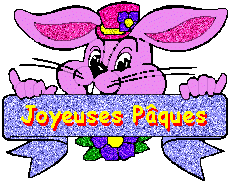 Gif animé joyeuses Pâques lapin